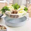 厨房火锅食材拼盘创意双层肉类果蔬菜沥水篮洗菜盆洗菜篮子分装盆